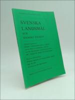 Svenska landsm&aring;l : och svenskt folkliv 1987 &Aring;rg&aring;ng 110. Bilaga. H 312 Register till tidskriften Svenska landsm&aring;l och Svenskt Folkliv 1968-85 (&aring;rg. 91-108)