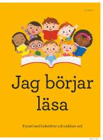 Jag b&ouml;rjar l&auml;sa : Pyssel med bokst&auml;ver och enklare ord