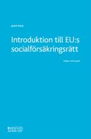 Introduktion till EU:s socialf&ouml;rs&auml;kringsr&auml;tt