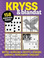Kryss & blandat (lila) : 158 bokstavspussel med kryss, korsord, krypto