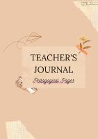 Teacher's journal : Pedagogical pages