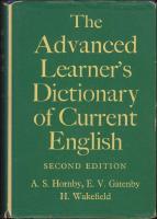 The Advanced Learner&acute;s Dictionary of Current English