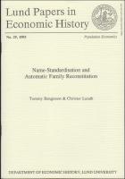 Name-Standardisation and Automatic Family Reconstitution