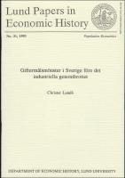 Gifterm&aring;lsm&ouml;nster i Sverige f&ouml;re det industriella genombrottet