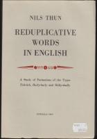 Reduplicative Words in English
