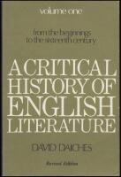 A Critical History of English Literature : 1-4
