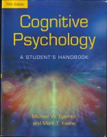 Cognitive Psychology : A Student's Handbook