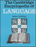 The Cambridge Encyclopedia of Language