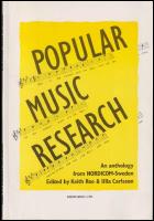 Popular music research : An anthology from NORDICOM-Sweden