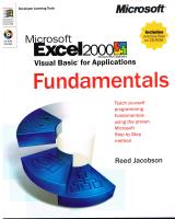 Excel 2000 Visual Basic for Applications Fundamentals