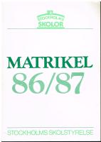 Stockholms Skolor - Matrikel 1978/79 - 1994/95