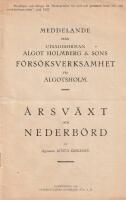 Meddelande fr&aring;n uts&auml;desfirman Algot Holmbergs & sons f&ouml;rs&ouml;ksverksamhet vid Algotsholm