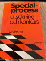 Specialprocess : uts&ouml;kning och konkurs