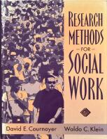 Research methods for social work