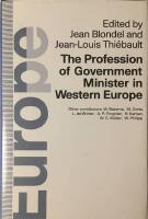 The Profession of Government Minister in Western Europe