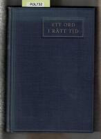 Ett ord i r&auml;tt tid