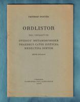Ordlistor till urvalet ur Ovidius metamorphoser phaedreus catos disticha medeltida dikter