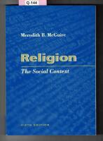 Religion &ndash; The Social Context