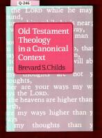 Old testament theology in a canonical context