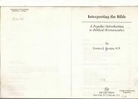 Interpreting the Bible
