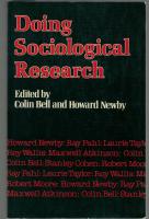 Doing sociological research
