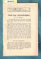 Guds lags of&ouml;r&auml;nderlighet