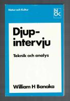 Djupintervju teknik och analys