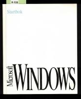 Startbok Microsoft Windows  Microsoft Windows grafiska operativsystem Version 3:1