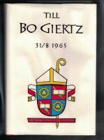 Till Bo Giertz 31-8 1965