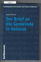 Der Brief an die Gemeinde i Kolossä