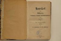 Matrikel &ouml;fver rikets orgelnister, kantorer                                                                                        och folkskolel&auml;rare : jemte uppgift p&aring; dessa tjenstem&auml;ns l&ouml;nevillkor