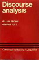 Discourse analysis