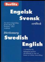 Engelsk-svensk ordbok : Swedish-English dictionary