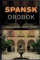 Spansk ordbok : spansk-svensk & svensk-spansk