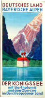 Bayerische Alpen. Der K&ouml;nigssee mit Bartholom&auml; und dem Obersee im Berchtesgadener Land