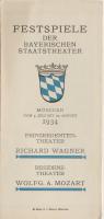 Festspiele der Bayerischen Staatstheater. Munchen vom 9. Juli mit 20. August 1934. Munchener Wagner- und Mozart Festspiele 1934