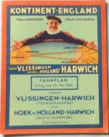 Kontinent - England &uuml;ber Vlissingen Hoek v. Holland - Harwich / Fahrplan G&uuml;ltig vom 15. Mai 1934
