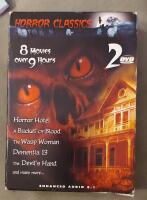 Horor Classics: Horror Hotel, A Bucket Of  Blood, The Wasp Woman, Dementia 13, The Devils Hand, I Bury The Living, The Ape, The Indestructible Man 