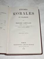 &Eacute;TUDES MORALEL ET POLITIQUES